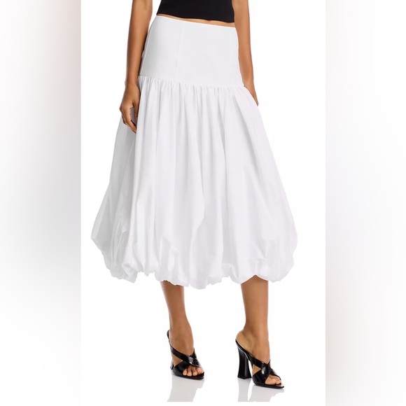Cinq a Sept Ella Bubble Hem Skirt White Size 6